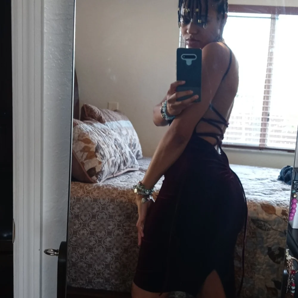 N/A velvet backless